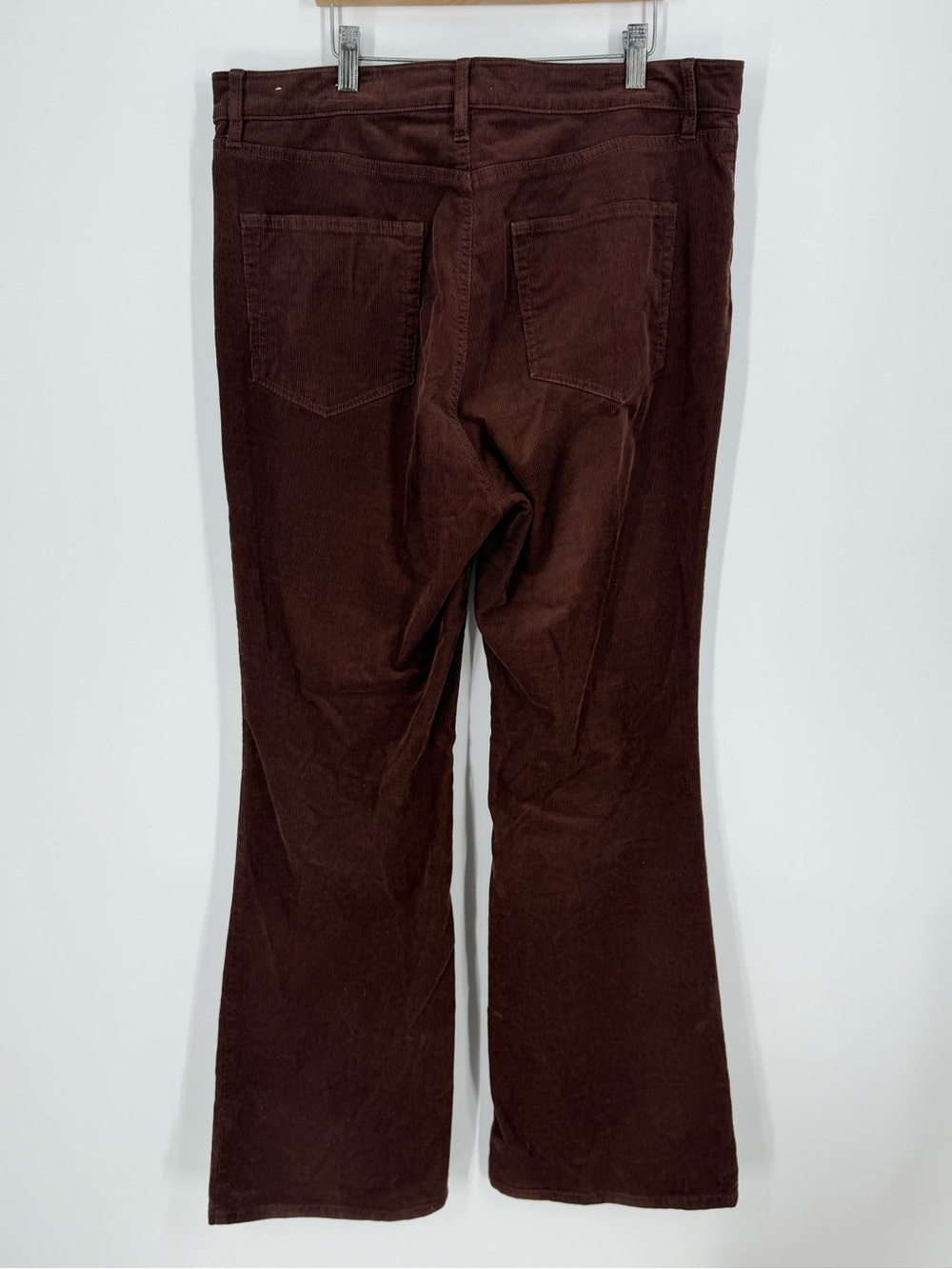 LOFT Modern Corduroy Flare Pants Brown 12/31 Y2K Style Bootcut Dark Academia - Picture 5 of 12